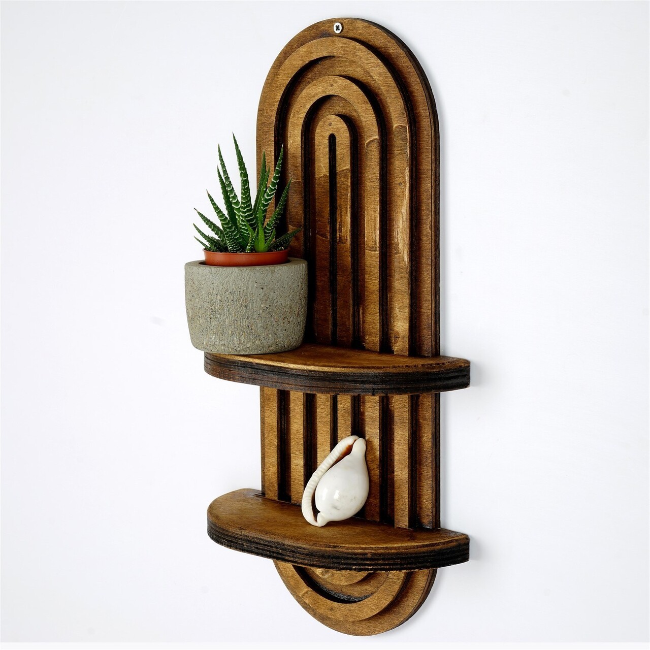 Raft de perete, Hanah Home, Raf265, 40x20x9 cm, Maro - imagine 7